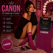 Lot de 5 Pièces - Paire de Chaussette Fun "CANON" Rose - Jolis Mots Tendres