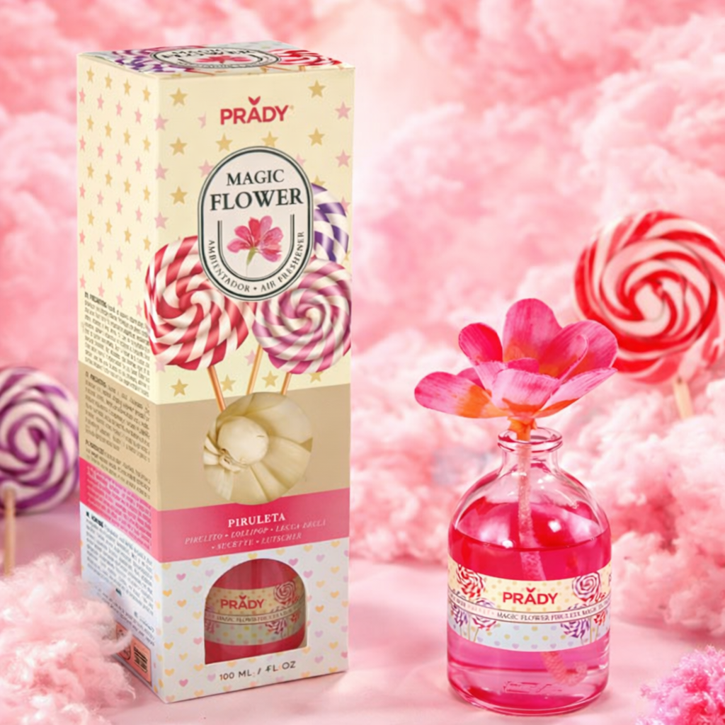 Lot de 6 Pièces - Mikado Fleur Magic Diffuseur de Parfum Piruleta 100ml - Prady