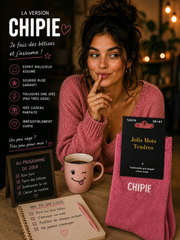 Lot de 5 Pièces - Paire de Chaussette Fun "CHIPIE" Rose - Jolis Mots Tendres
