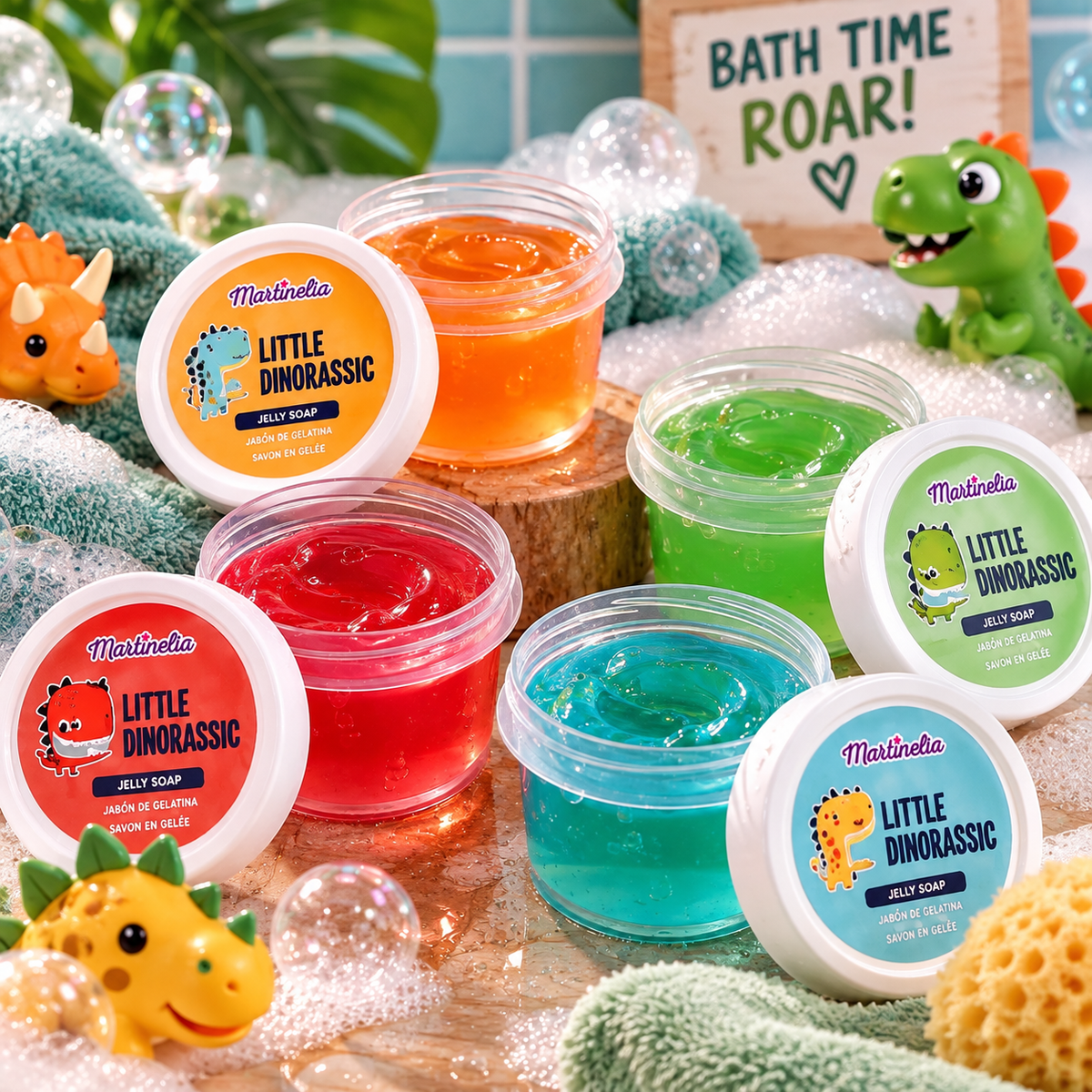 Lot de 12 pièces - Savon en gélée pour enfants little dinorassic 99704