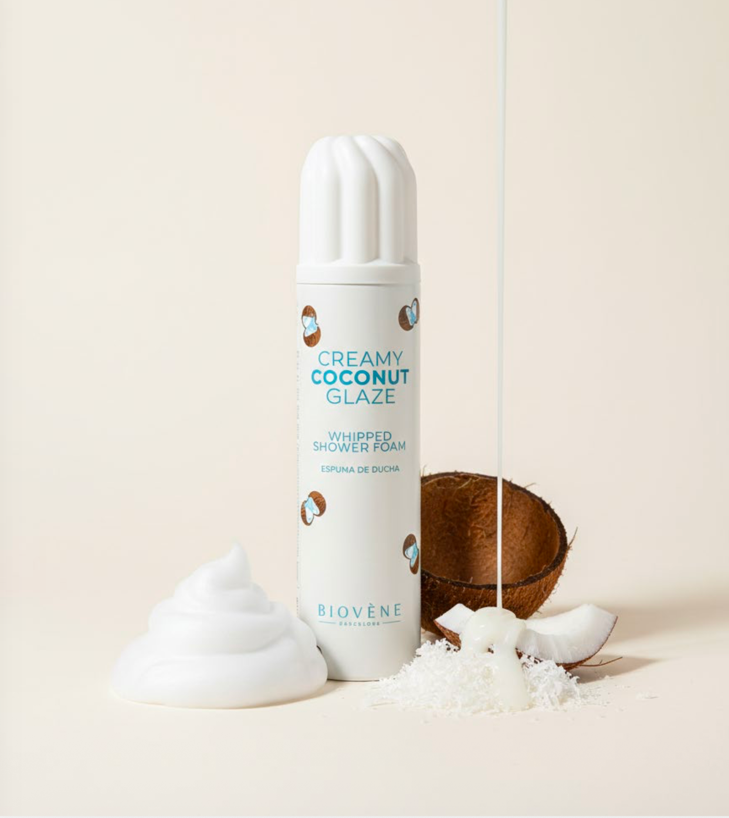 Lot de 6 Pièces - Mousse de Douche Creamy Coconut Glaze 250ml - Biovene Barcelona