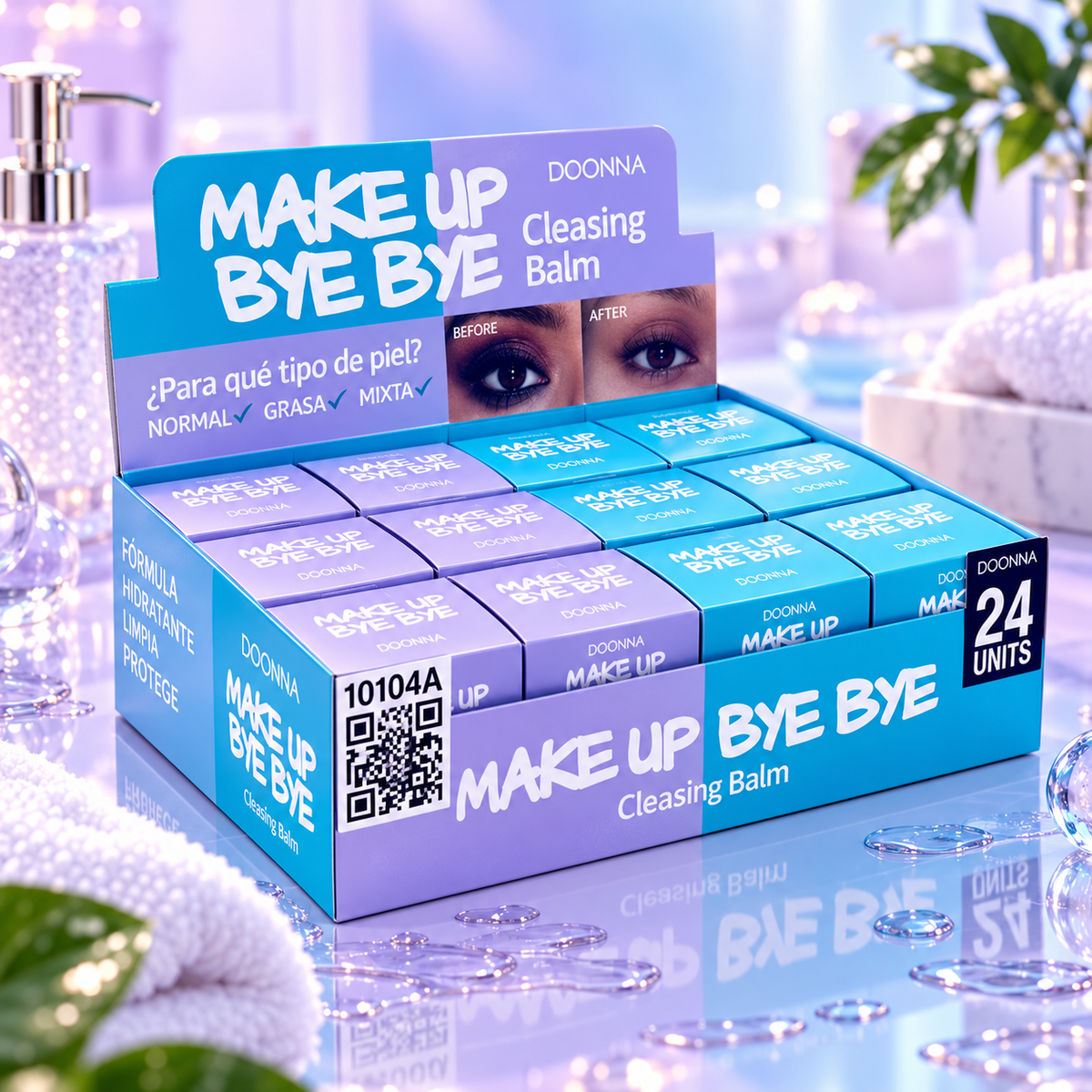 Lot de 24 Pièces - Baume Démaquillant " Bye Bye Make Up " - D'Donna 10104A