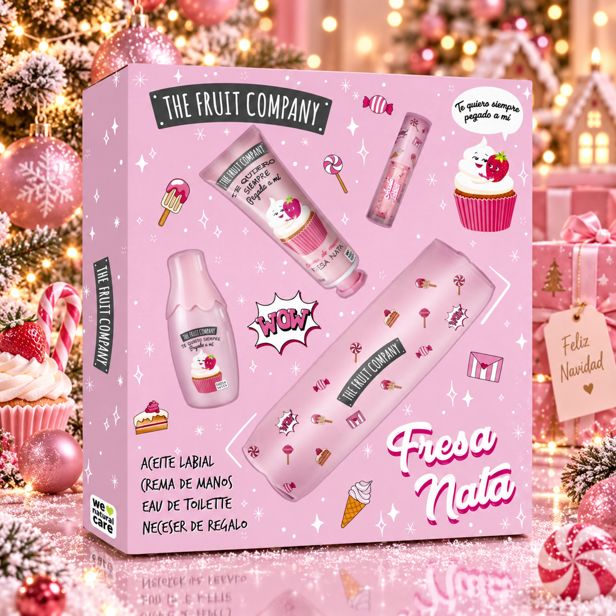 Lot de 3 Pièces - Coffret Noël 4 Pièces Fraise Chantilly - The Fruit Company