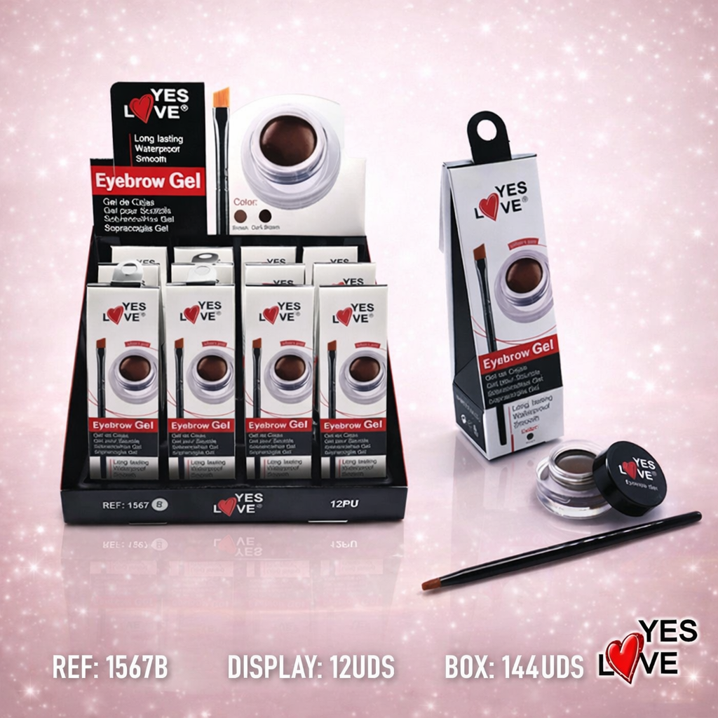 Lot de 12 Pièces - Gels Sourcils Brun - 1567B - Yes Love