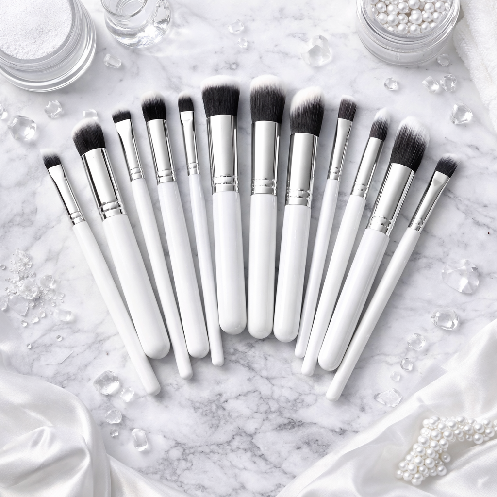 Set of 5 Pieces - Complete Face & Eyes 10 Brush Kit - Kcosmetique