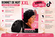 Produit Viral TikTok!! Bonnet de Nuit XXL Satin Premium Magic Collection – Large Bande 3,5”  – Lot de 12