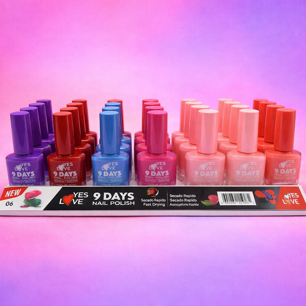 Lot de 24 Pièces - Vernis effet gel 9 jours - 2776/6 - Yes Love