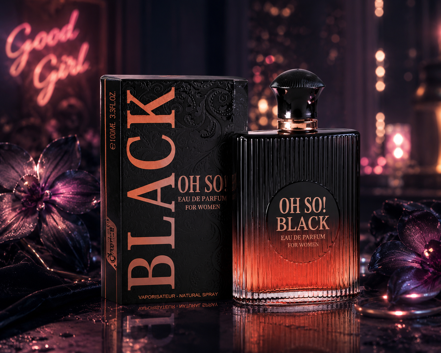 Lot de 6 Pièces - Eau de parfum Oh so! black Women 100ml - Omerta