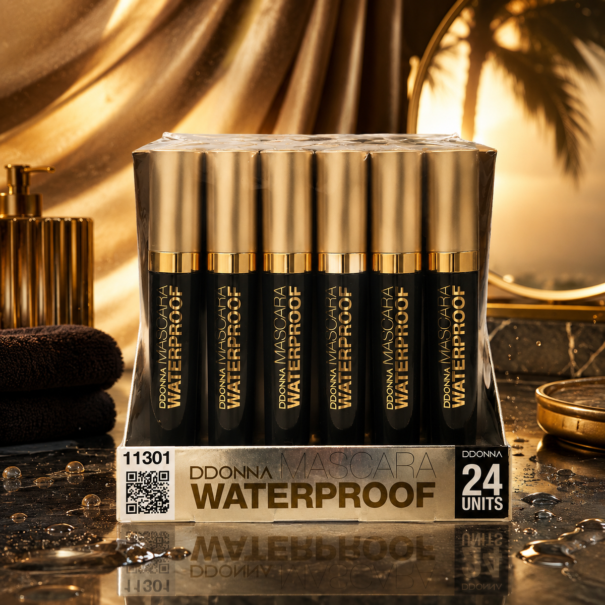 Set of 24 pieces - Ultra Black Waterproof Mascara - D'Donna