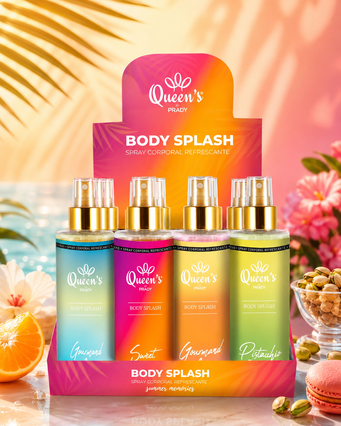 Présentoir de 12 Pièces - Présentoir de 12 Bumes Gourmandes / 4 Parfums 250ml - Prady