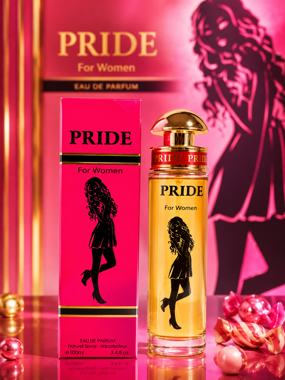Lot de 6 Pièces - Eau de parfum Pride Pour Femme 100ml - Fragrance Couture