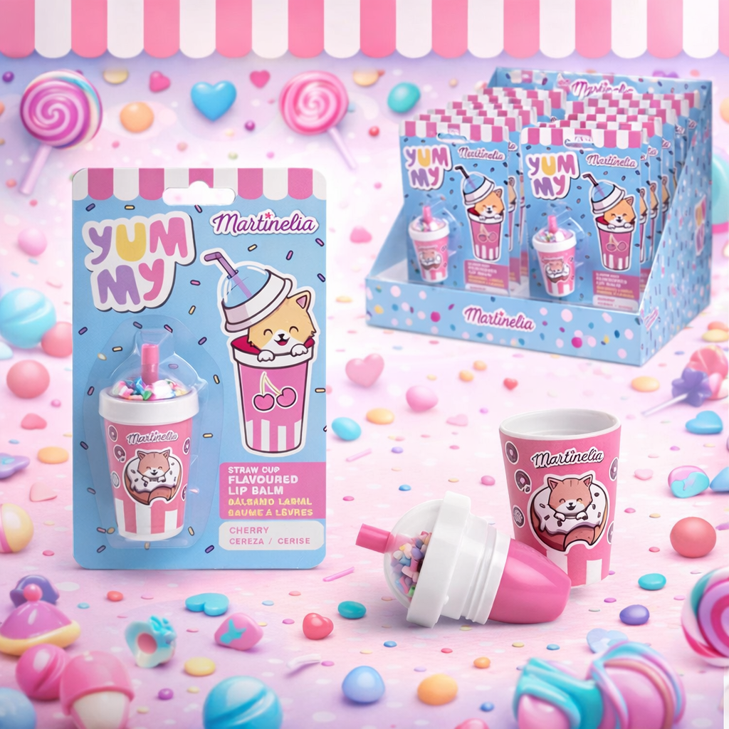 Lot de 12 Pièces - Baume à Lèvres Smoothie Yummy Cerise - 90029 - Martinelia