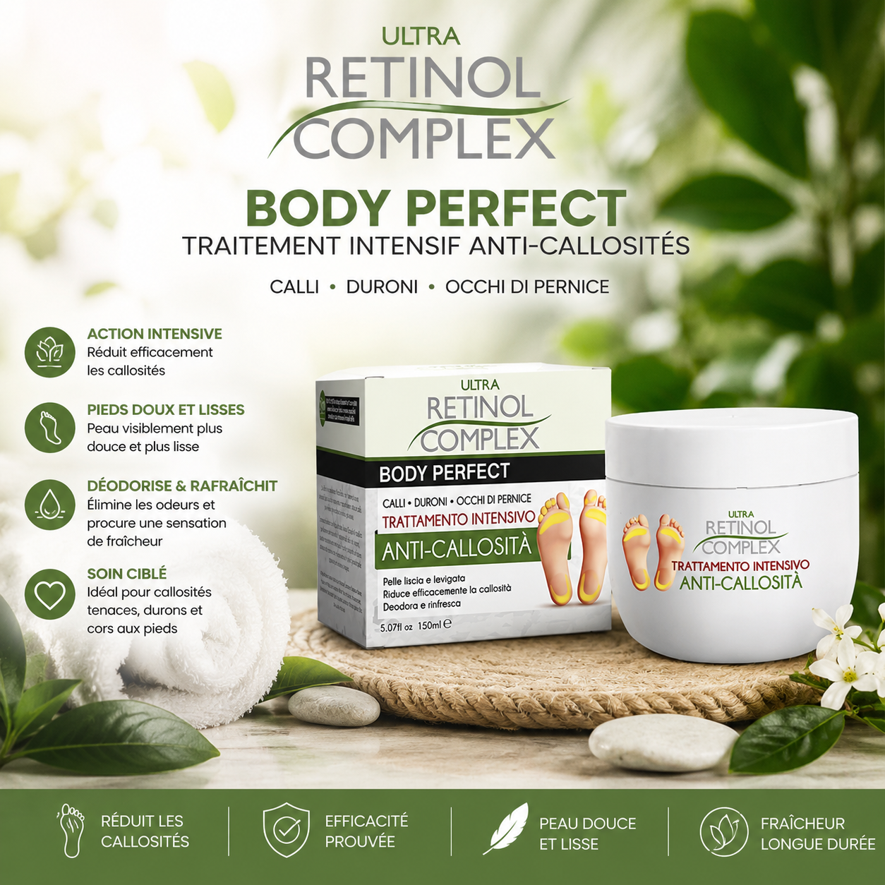 6-Piece Set - Intensive Anti-Callus Foot Treatment 150ml /390 - Retinol Complex