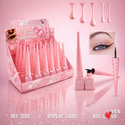 Pack of 24 - Waterproof Felt Tip Liquid Eyeliner - 2020- Yes Love