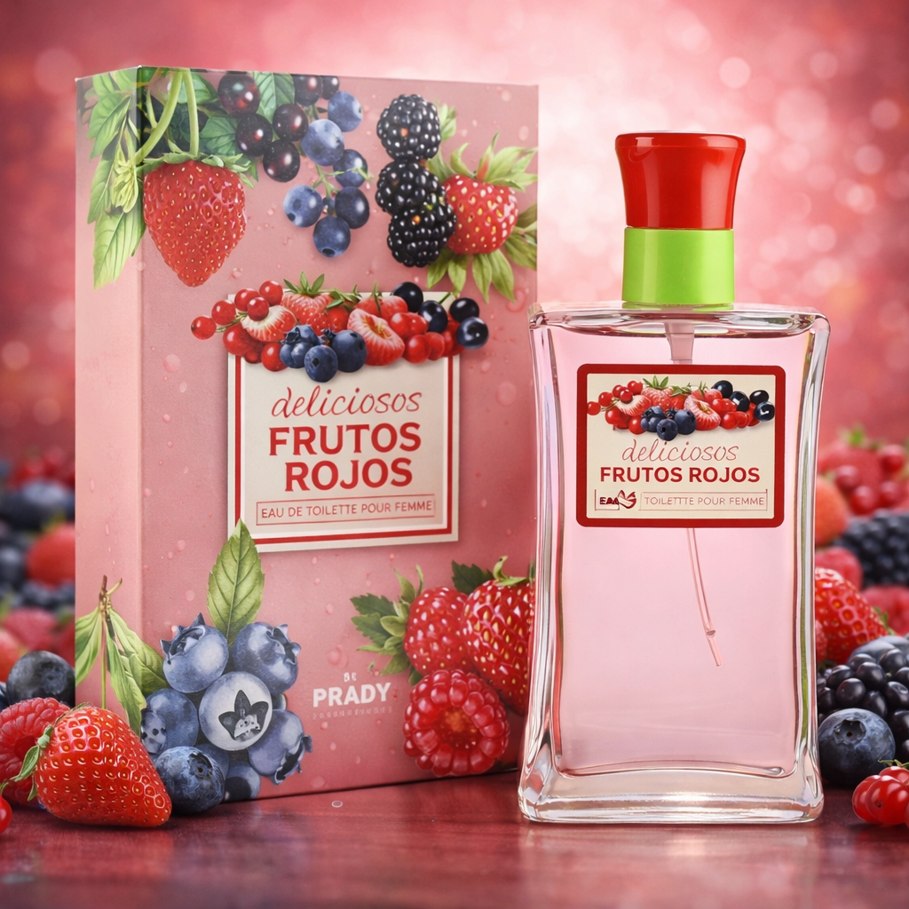 Lot de 4 Pièces - Eau de toilette Femme Frutos Rojos 90ml - Prady