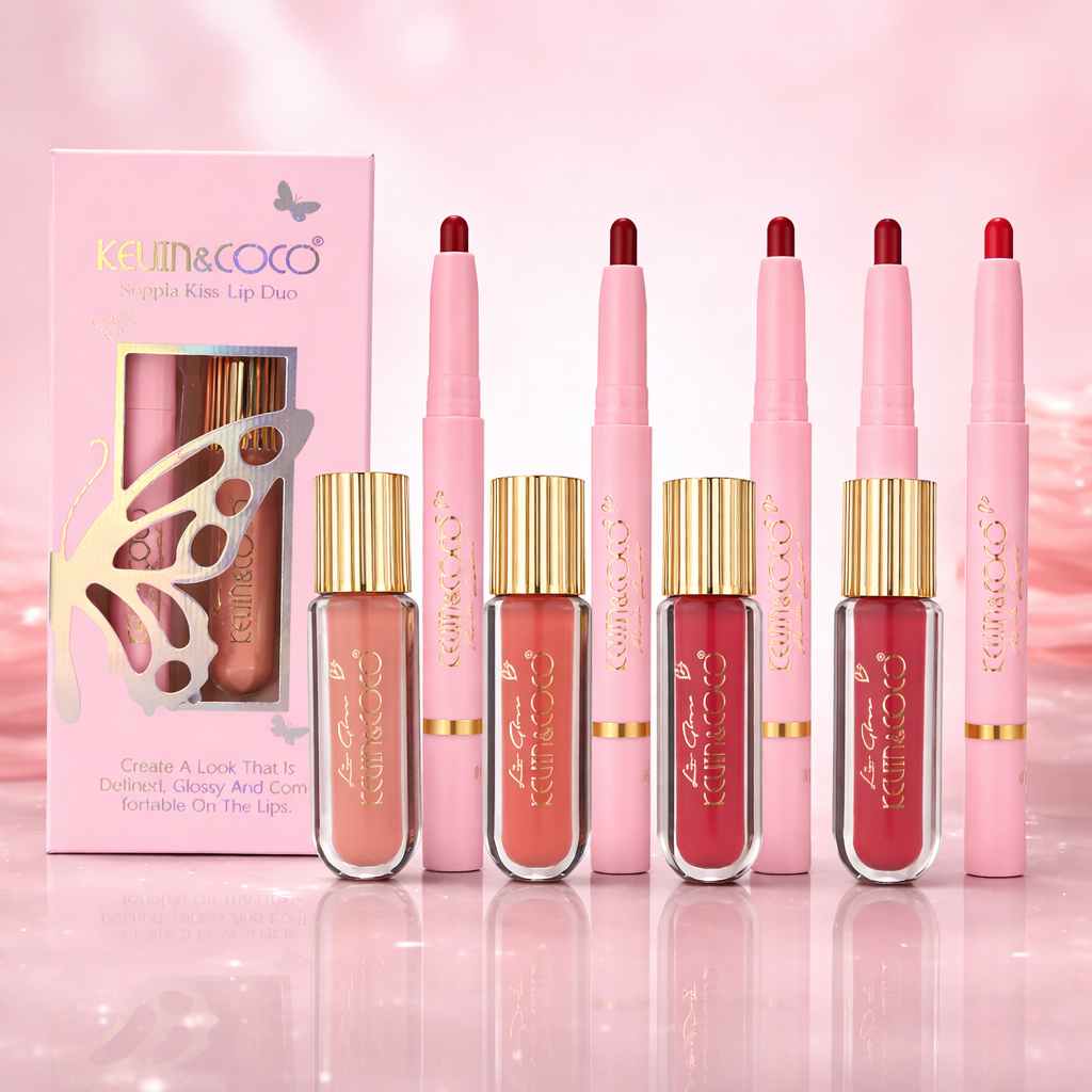 Lot de 24 Pièces - Set Complet Lèvres Gloss & Rouge à lèvres - Kevin & Coco