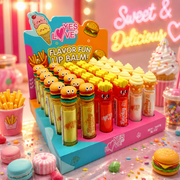 Lot de 36 Pièces - Baumes à Lèvres Gourmands Fast Food - Yes Love