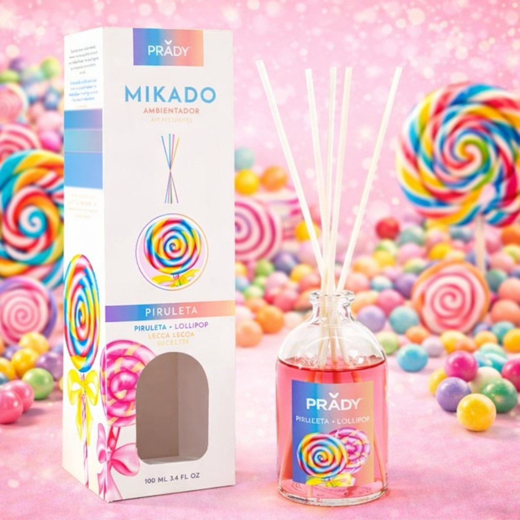 Pack of 6 - Mikado lollipop candy diffuser 100ml - Prady
