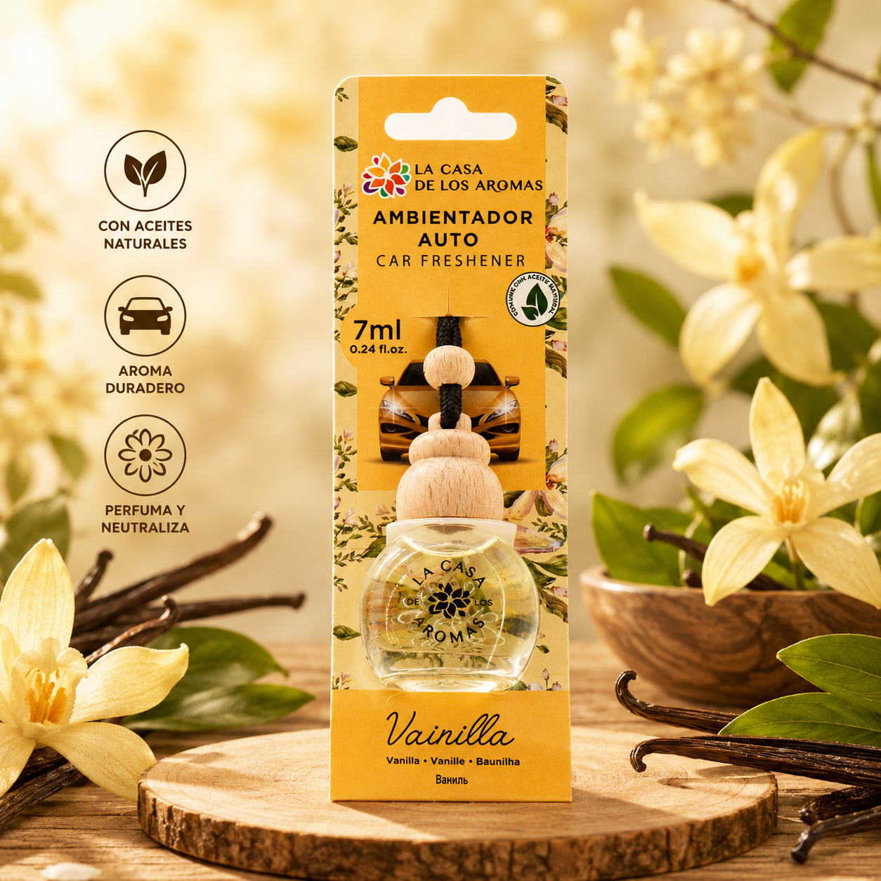 Lot de 14 Pièces - Désodorisant Voiture Parfum Vanille 7 ml - La Casa De Los Aromas