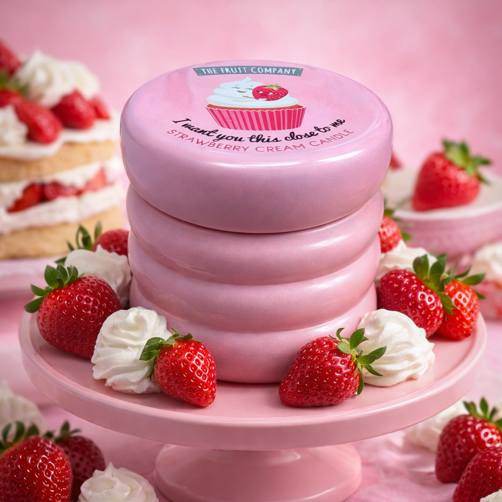 Lot de 8 Pièces - Bougie Parfum Fraise Chantilly Fraise Chantilly - The Fruit Company