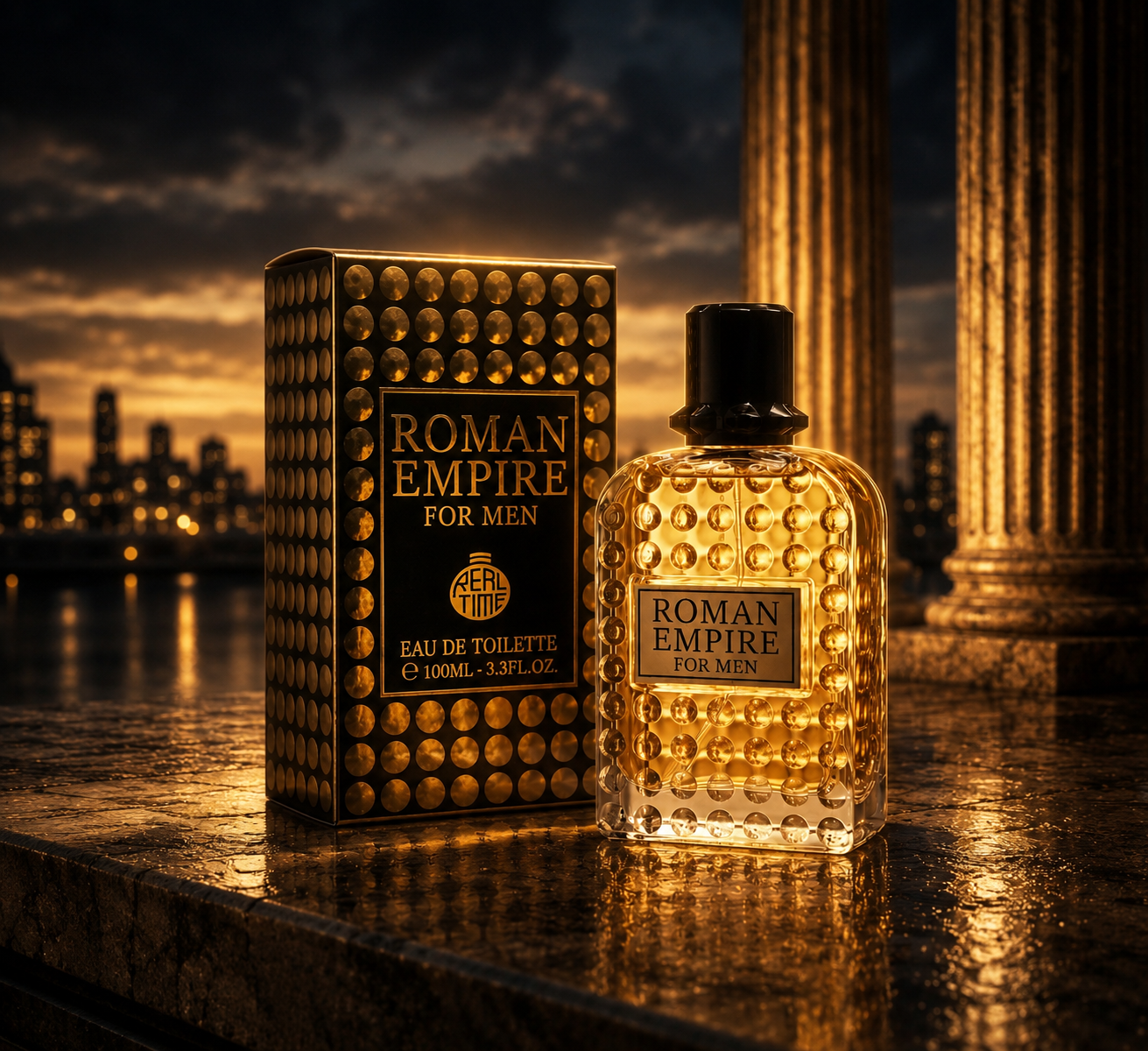 Lot de 6 Pièces - Eau de Toilette Roman Empire Homme 100ml - Real Time