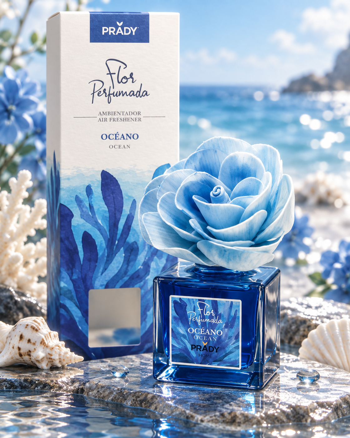Lot de 6 Pièces - Fleur Mikado Diffuseur Océano 90ML - Prady