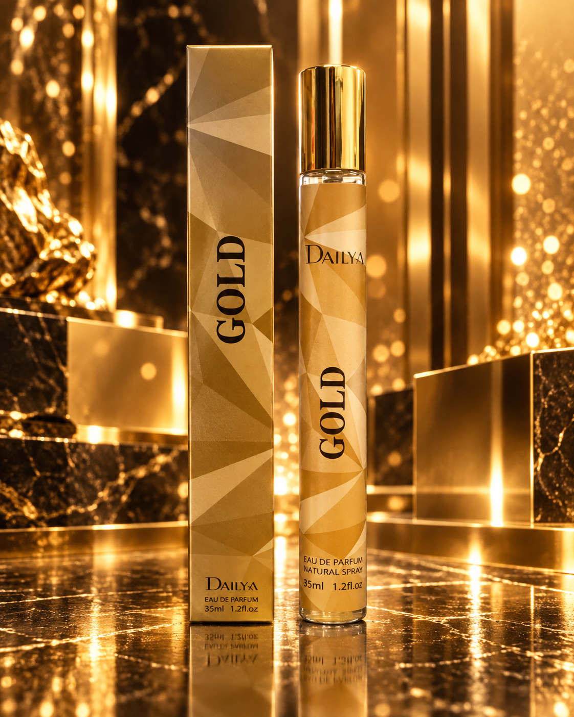 Lot de 12 Pièces - Eau de Parfum " Gold" Pour Homme 35ml - Dailya