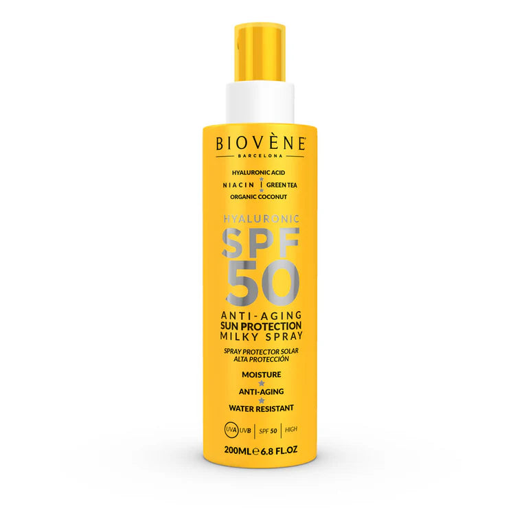 Lot de 6 Pièces - 🧡 Lait Solaire SPF50 à l’Acide Hyaluronique 200ML – Biovène Barcelona