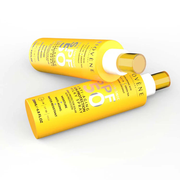 Lot de 6 Pièces - 🧡 Lait Solaire SPF50 à l’Acide Hyaluronique 200ML – Biovène Barcelona
