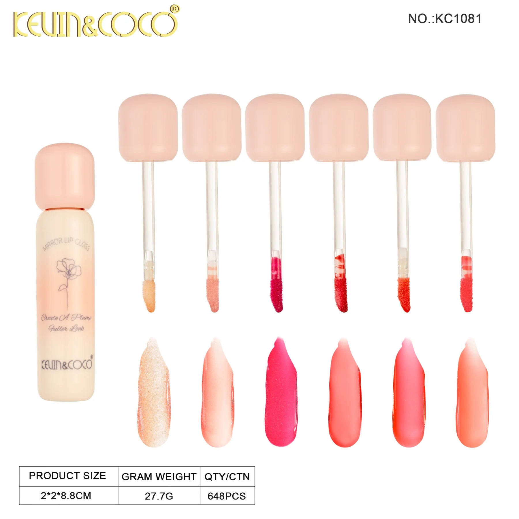 Set of 36 Pieces - Lip Gloss Mirror - Kevin & Coco