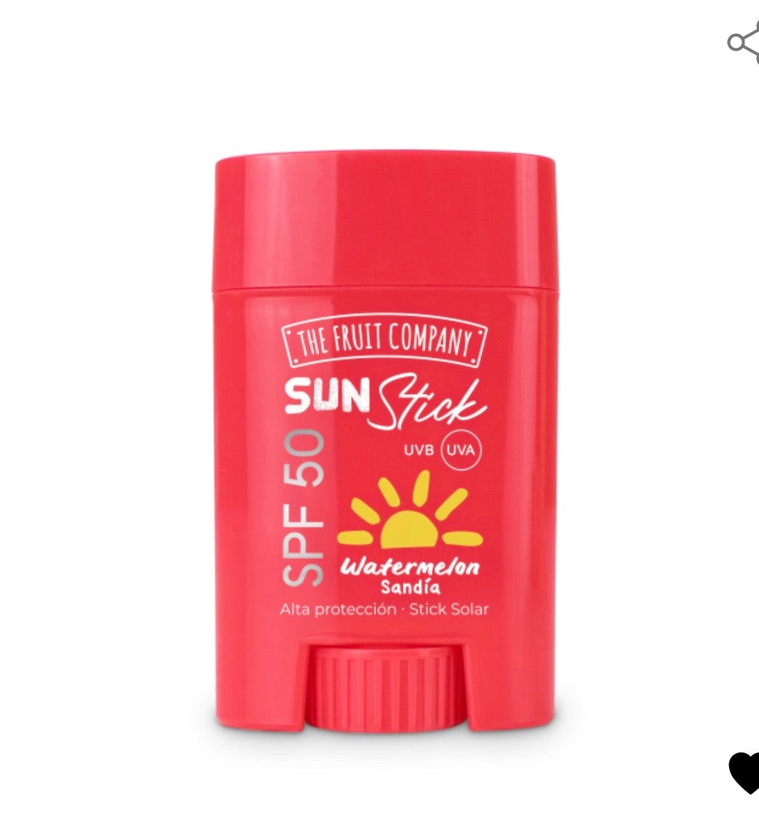 6 Pièces - Stick Solaire SPF 50 Haute Protection Pastèque Water Résistant - The Fruit Company