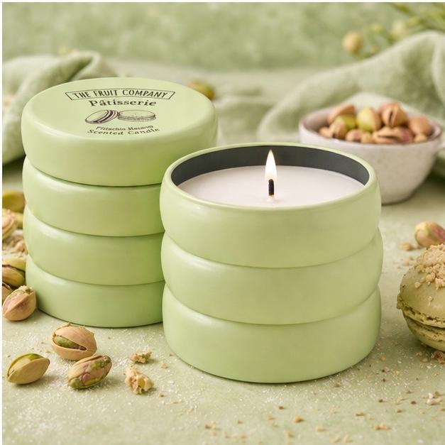 Lot de 8 Pièces - Bougie Parfum Pistachio Macaron - The Fruit Company