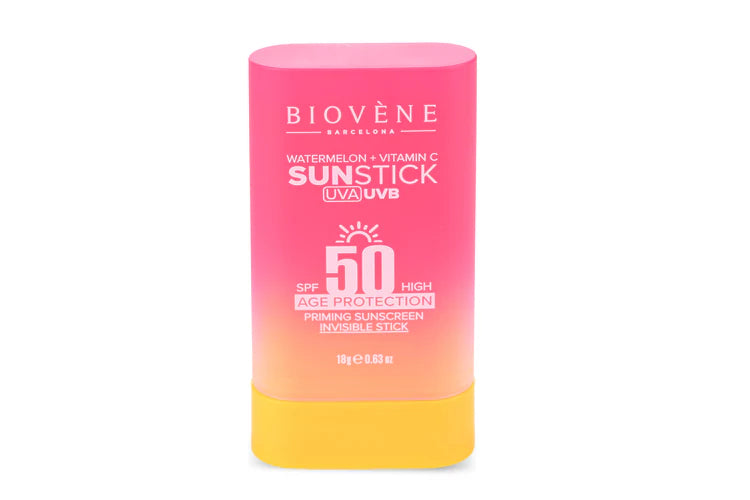 Lot de 6 Pièces - Stick Solaire Invisible SPF50 Pastèque & Vitamine C SPF 50 - Biovene Barcelona