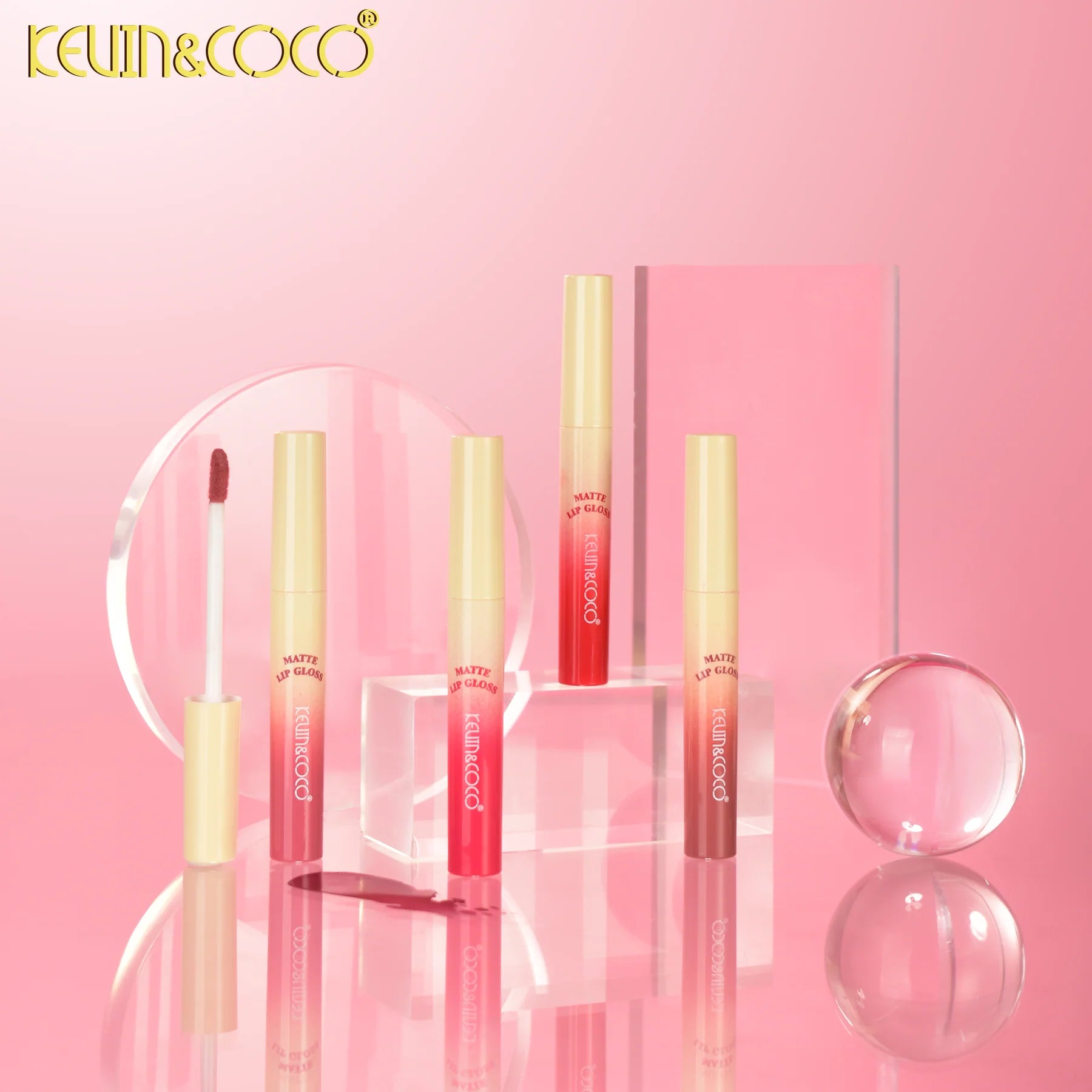 Lot de 48 Pièces - Gloss Stick Mat Waterptoof - 8 Couleurs Tendance - Kevin & Coco