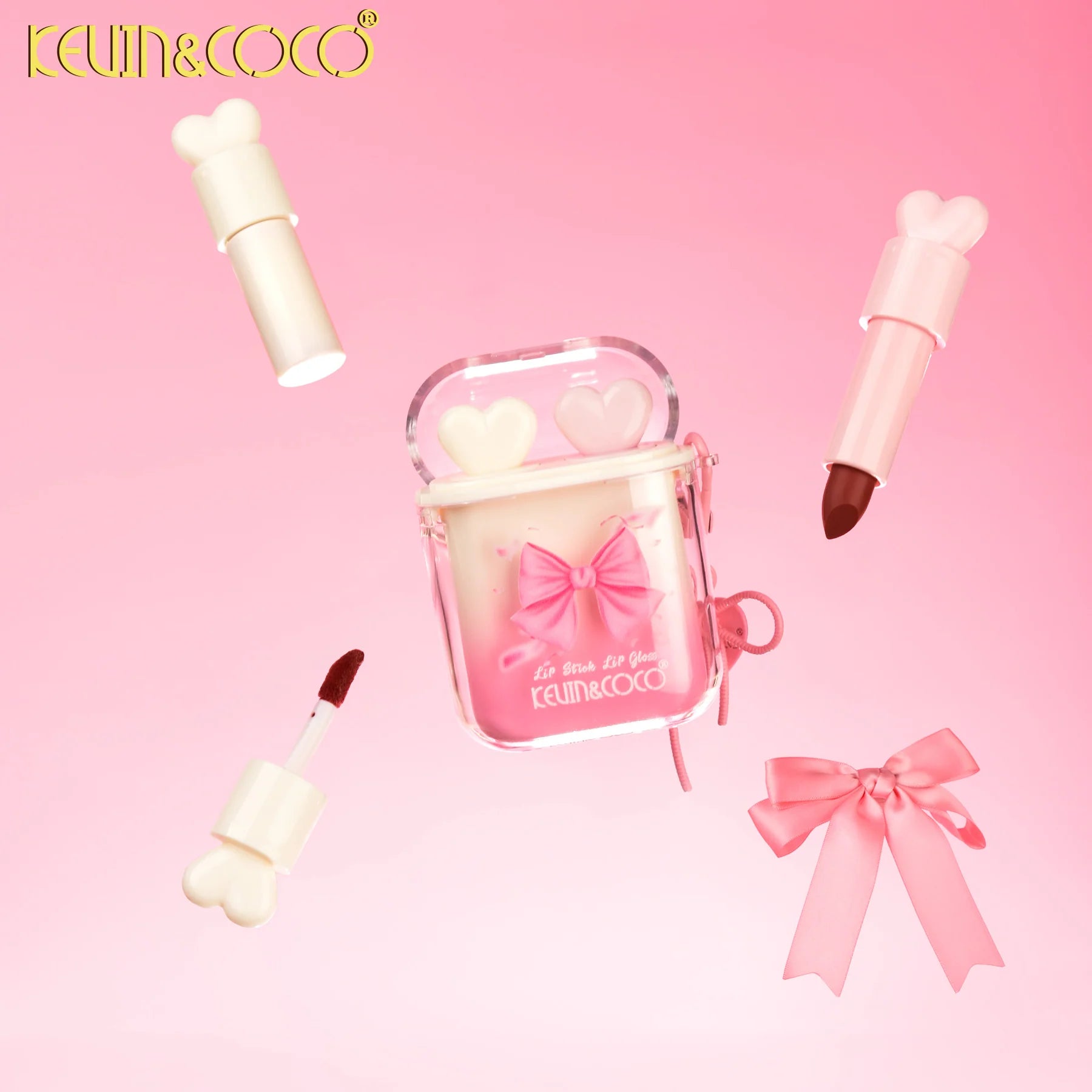 Lot de 24 pièces - Duo Lèvres Nourrissant Cœur 4 Couleurs – Kevin & Coco