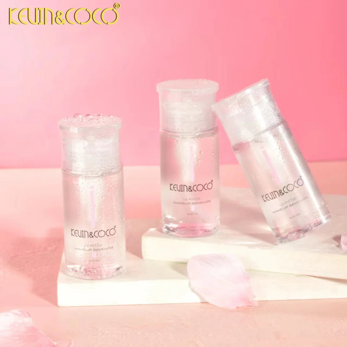 Lot de 12 - Eau Micellaire 3-en-1 Visage Démaquillante Lèvres & Yeux 100ML– Kevin & Coco