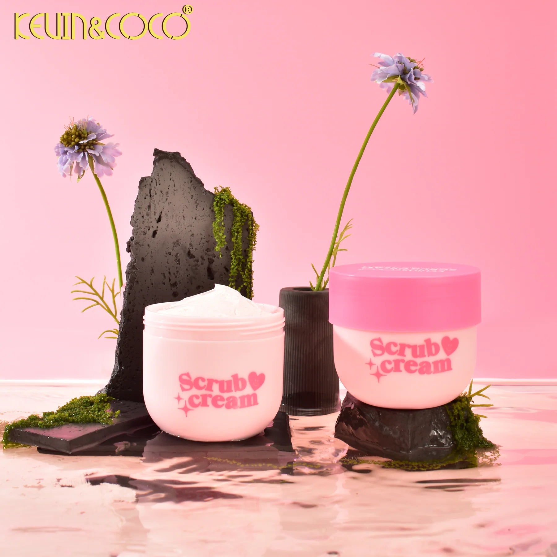 Set of 6 - Gentle Exfoliating and Moisturizing Body Scrub Cream 300ml - Kevin & Coco