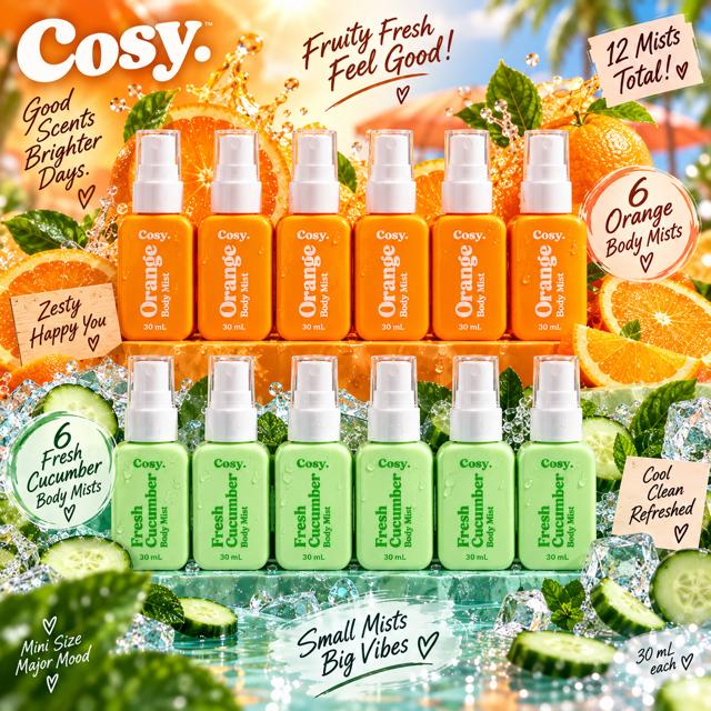💥 Lot Liquidation -40 % -Lot de 12 Brumes Corps Cosy 30 ml