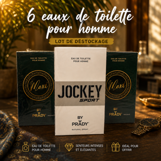 Lot de 6 Pièces - Eaux de Toilette Homme 100ml - Prady