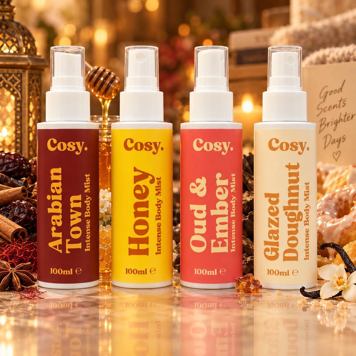 Lot de 8 pièces / 4 parfums assortis - Brumes Cosy 100ml - Lot 4