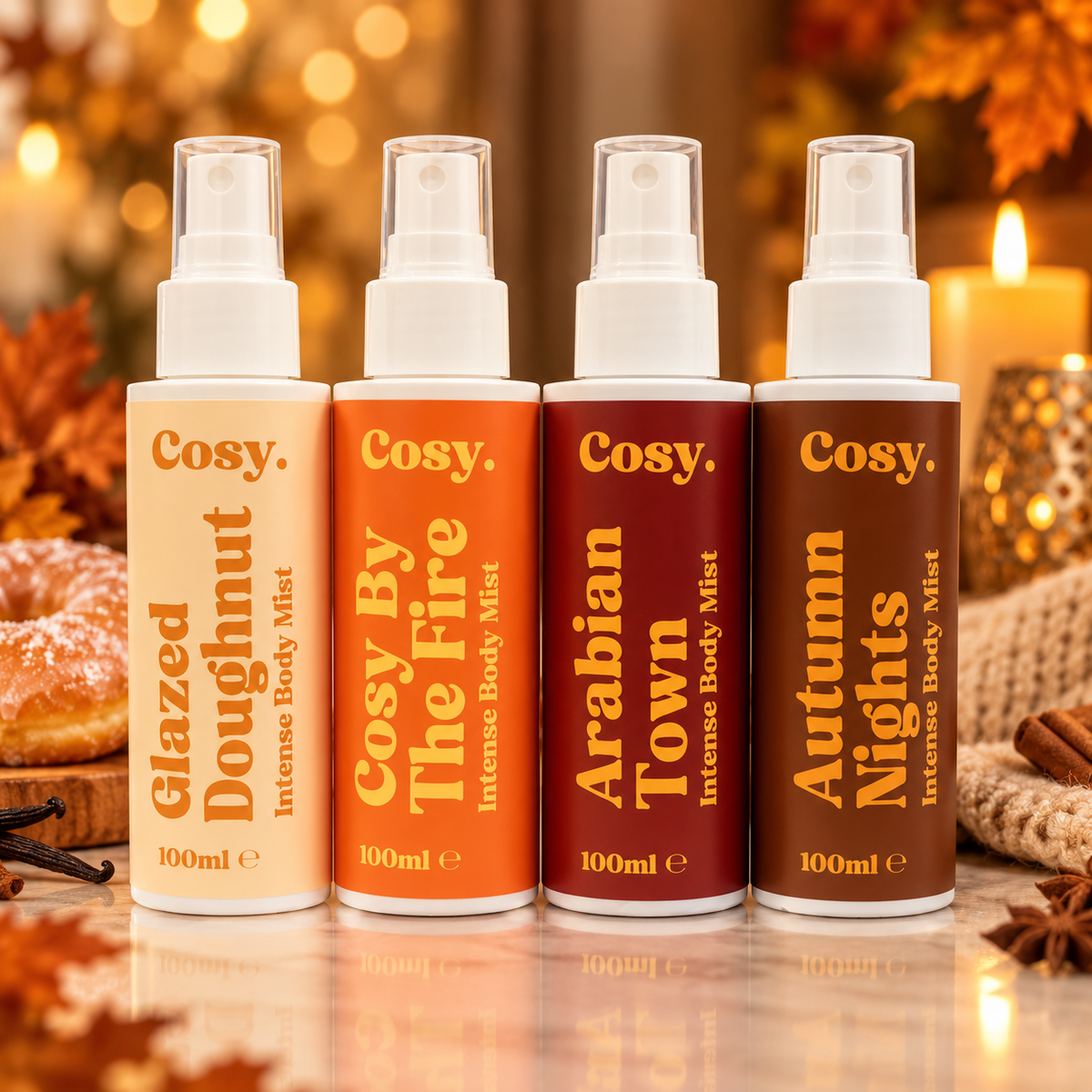 Lot de 8 pièces / 4 parfums assortis - Brumes Cosy 100ml - Lot 1