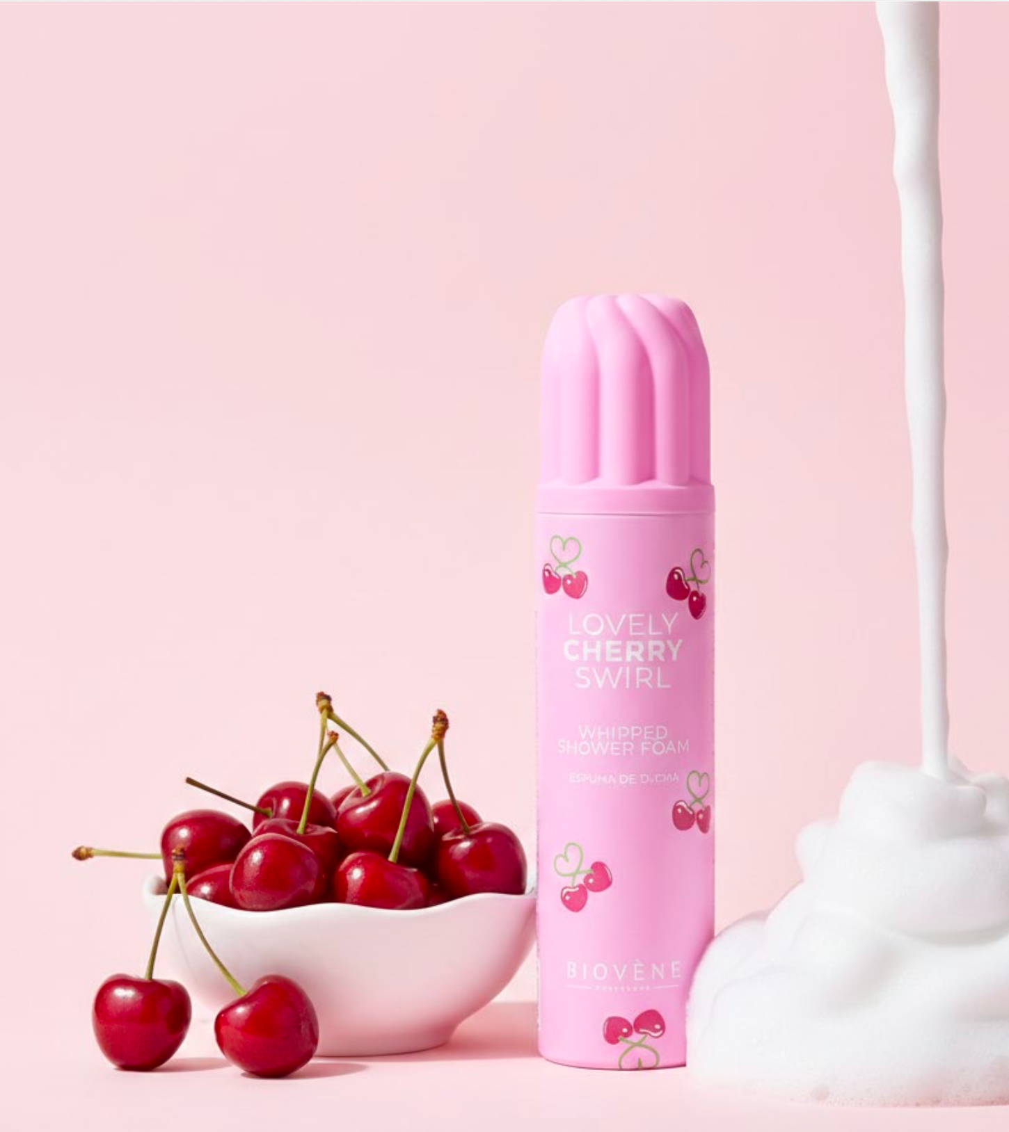 Lot de 6 Pièces - Mousse de Douche Lovely Cherry Swirl 250ml - Biovene Barcelona