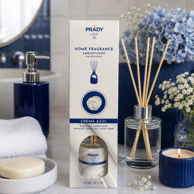 Lot de 6 Pièces - Diffuseur Mikado Crema Azul 100ml - Prady