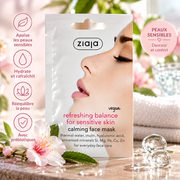 Lot de 20 Pièces - Masque Visage Apaisant aux Prébiotiques – Peaux Sensibles – Ziaja
