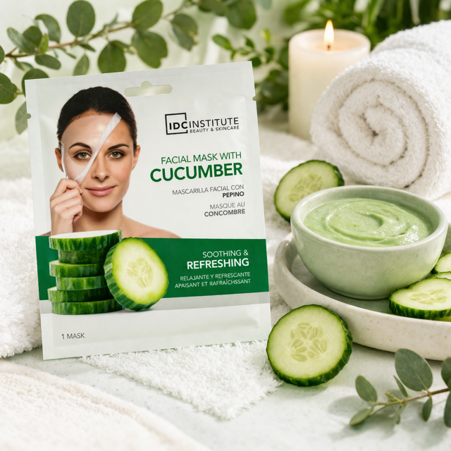 Lot de 12 - Masque Rafraichissant et Apaisant aux Concombre - Idc Institute - 5865