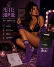 Lot De 5 Pièces - Paire De Chaussettes Fun "PETITE BOMBE" Violette - Jolis Mots Tendres
