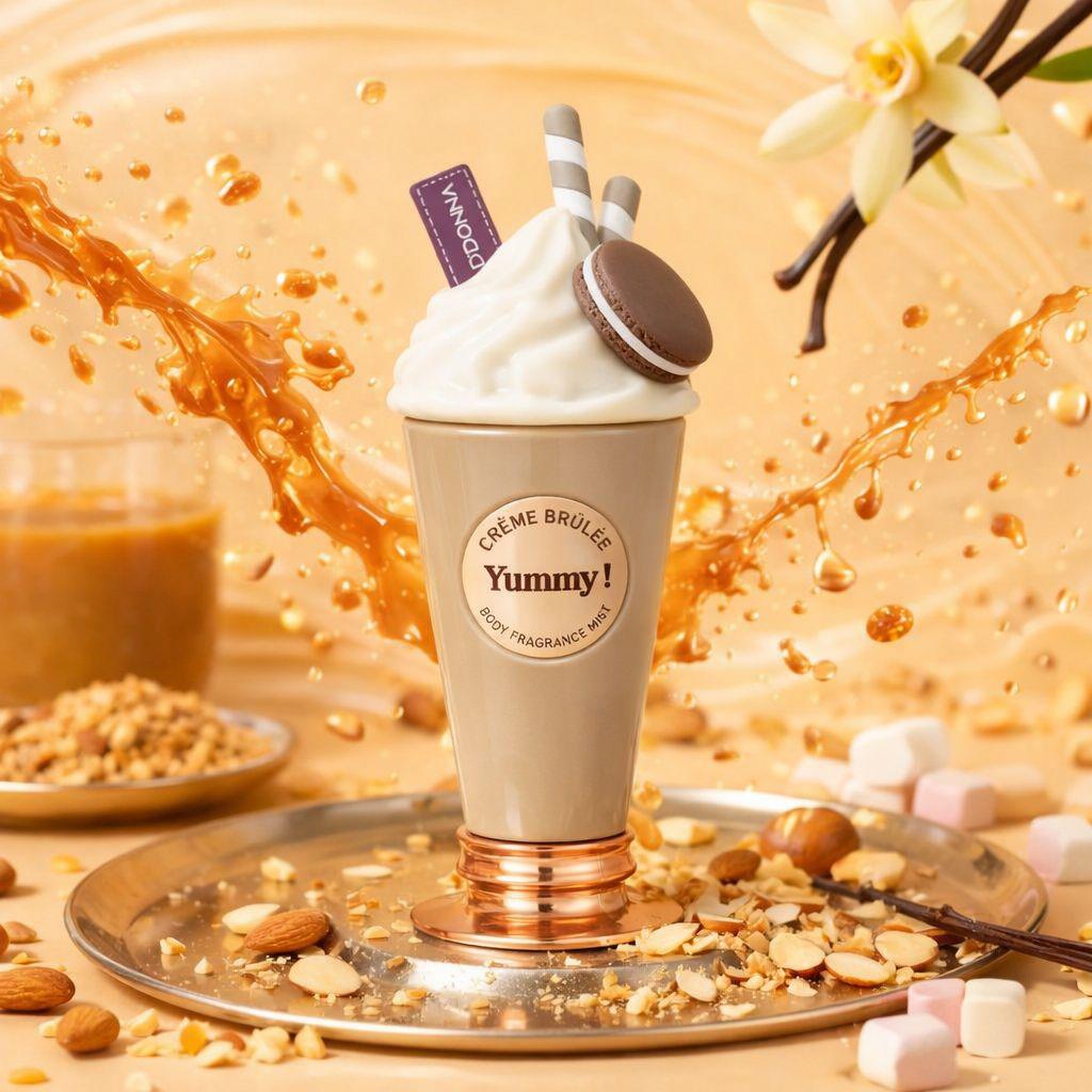 Lot de 6 Pièces  - Brume Corporelle "Yummy Crème Brûlée!" 200ML - D'donna