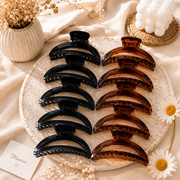 Lot de 12 - Grandes Pinces à Cheveux Noir & Marron