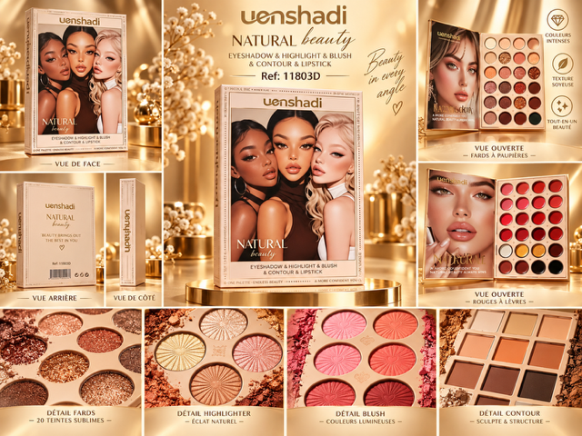 Lot de 3 Pièces - Coffret Maquillage Natural Beauty - D'Donna