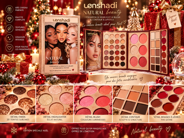 Lot de 3 Pièces - Coffret Maquillage Natural Beauty - D'Donna